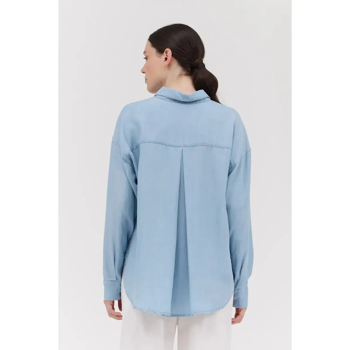 SHIRT | CHAMBRAY-Top-GRADE AND GATHER-Coriander