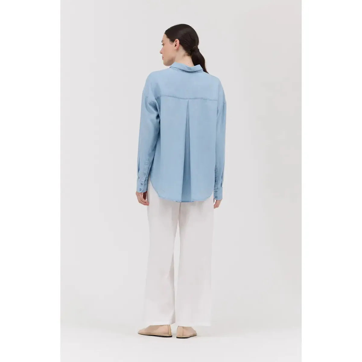 SHIRT | CHAMBRAY-Top-GRADE AND GATHER-Coriander