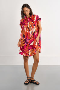 SHIRT DRESS | MARQUISE SMOCKED-Dress-MOLLY BRACKEN-Coriander