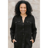 SHIRT DRESS | MIRIAM-Dresses-SHANNON PASSERO STORE-SMALL-BLACK-Coriander