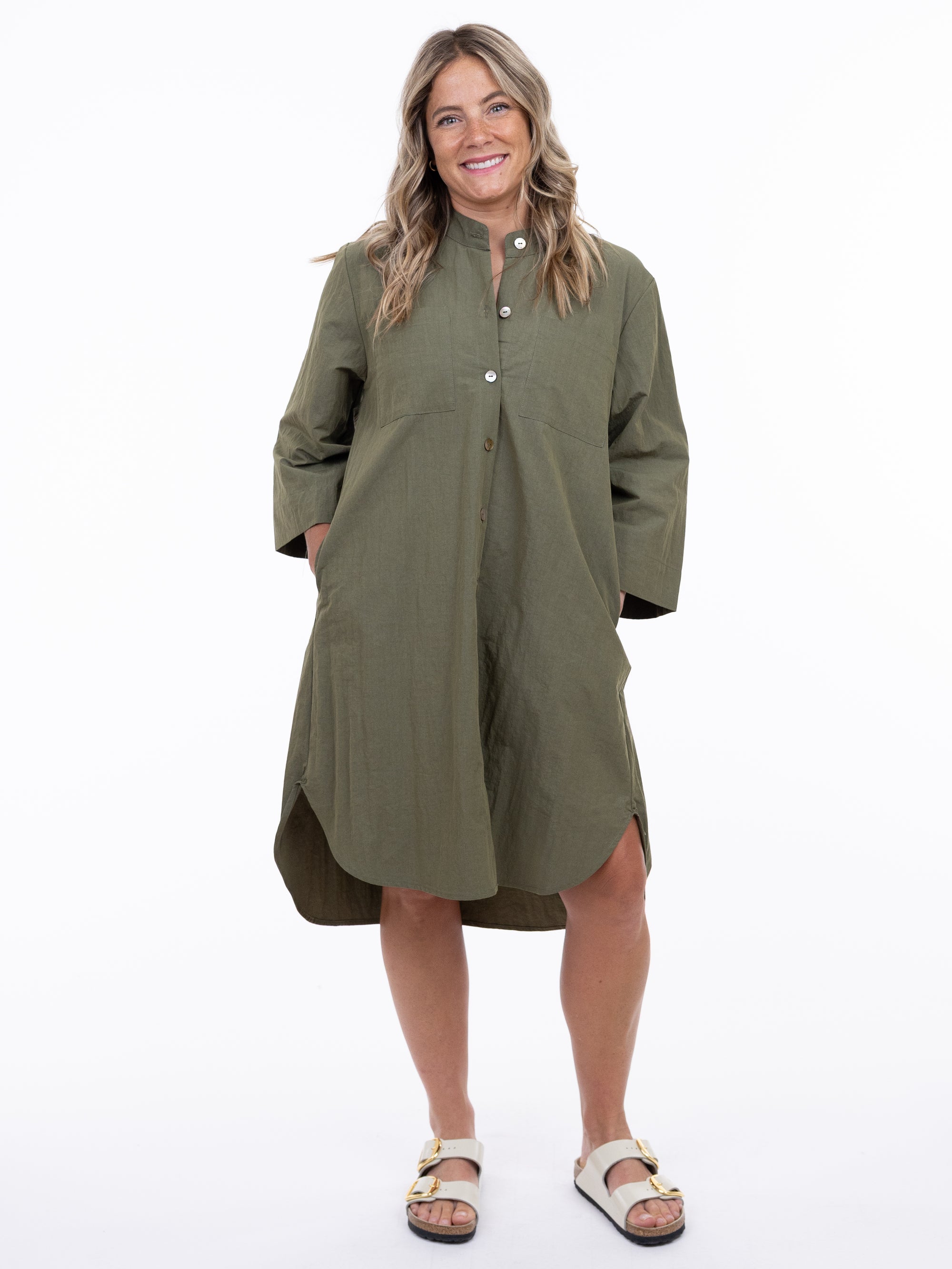 SHIRT DRESS | NORMA-Dress-SHANNON PASSERO-SMALL-OLIVE-Coriander