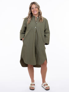 SHIRT DRESS | NORMA-Dress-SHANNON PASSERO-SMALL-OLIVE-Coriander