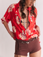 SHIRT | HIDDEN FLOWER CAMO-Tops-FREE PEOPLE-Coriander