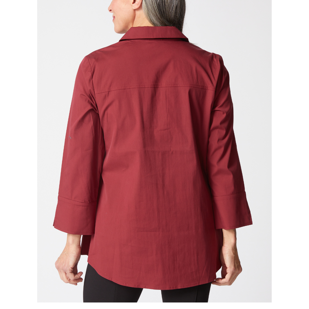 SHIRT | HIDDEN PLACKET BUTTON UP-Tops-HABITAT-Coriander