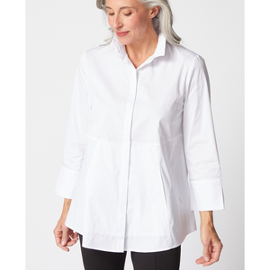 SHIRT | HIDDEN PLACKET BUTTON UP-Tops-HABITAT-XSMALL-WHITE-Coriander