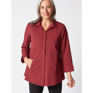 SHIRT | HIDDEN PLACKET BUTTON UP-Tops-HABITAT-XSMALL-WINE-Coriander