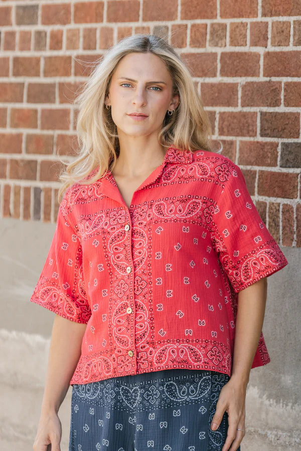 SHIRT | MARISOL-Tops-SHANNON PASSERO-XSMALL-RED-Coriander