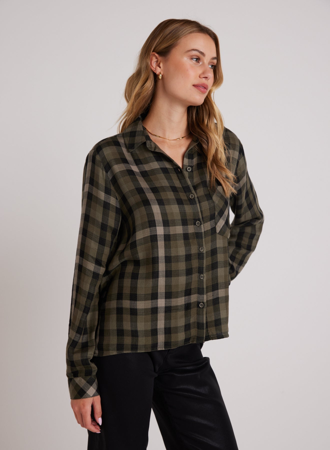 SHIRT | SLOUCHY POCKET BUTTON DOWN-Tops-BELLA DAHL-Coriander