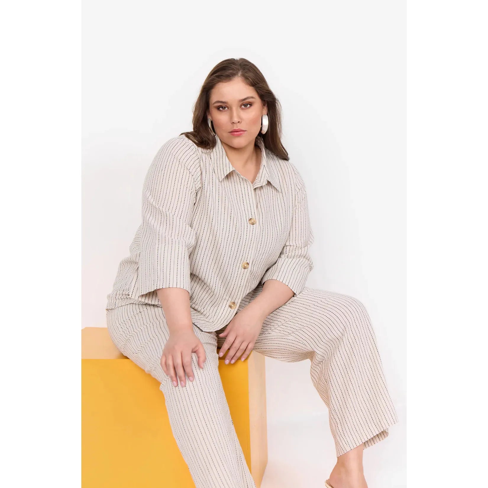 SHIRT | VARNA-Top-WASABI CONCEPT-PLUS SMALL-CREAM-Coriander