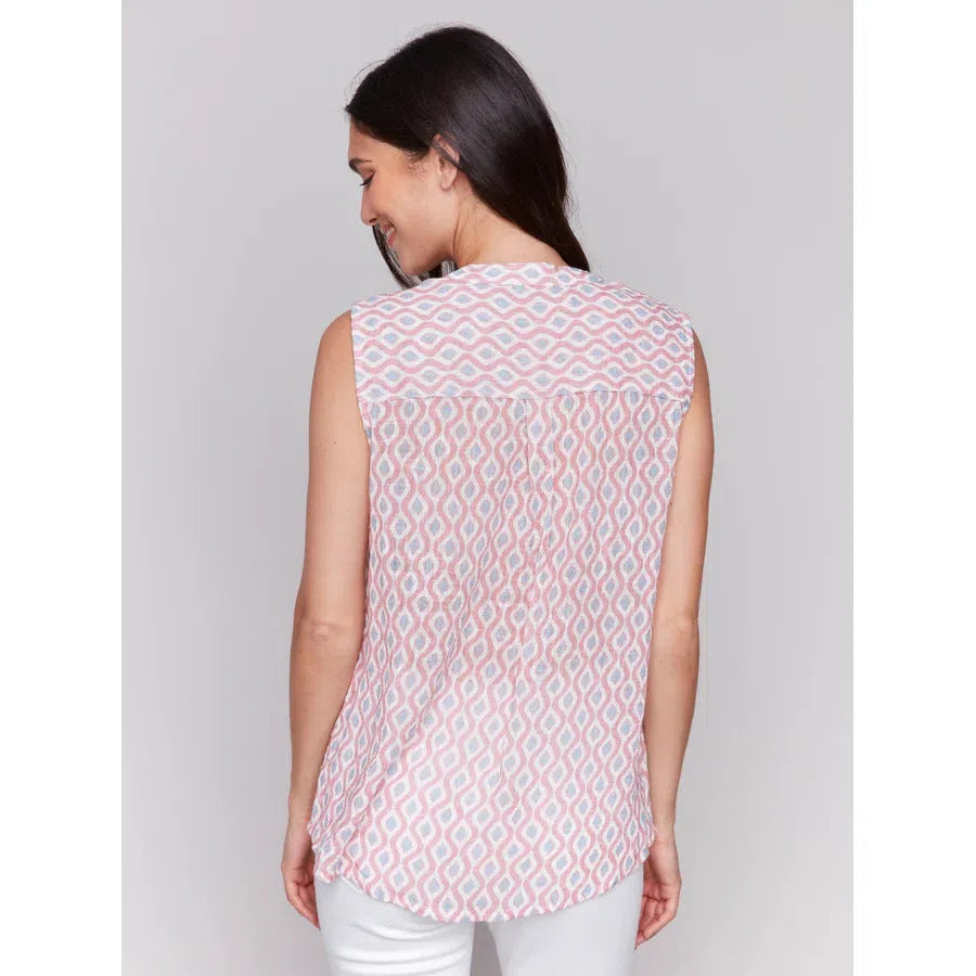 SHIRT | WAVES PRINT-Tops-CHARLIE B-Coriander