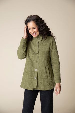 SHIRTTAIL JACKET-Jackets & Sweaters-HABITAT-SMALL-OLIVE-Coriander