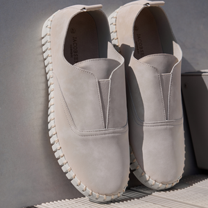 SHOE | MEN'S SLIP-ON-Socks & Footwear-ILSE JACOBSEN-40-KIT WHITE 144100-Coriander