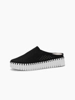 SHOE | TULIP SLIDES-Socks & Footwear-ILSE JACOBSEN-36-BLACK WHITE 001100-Coriander