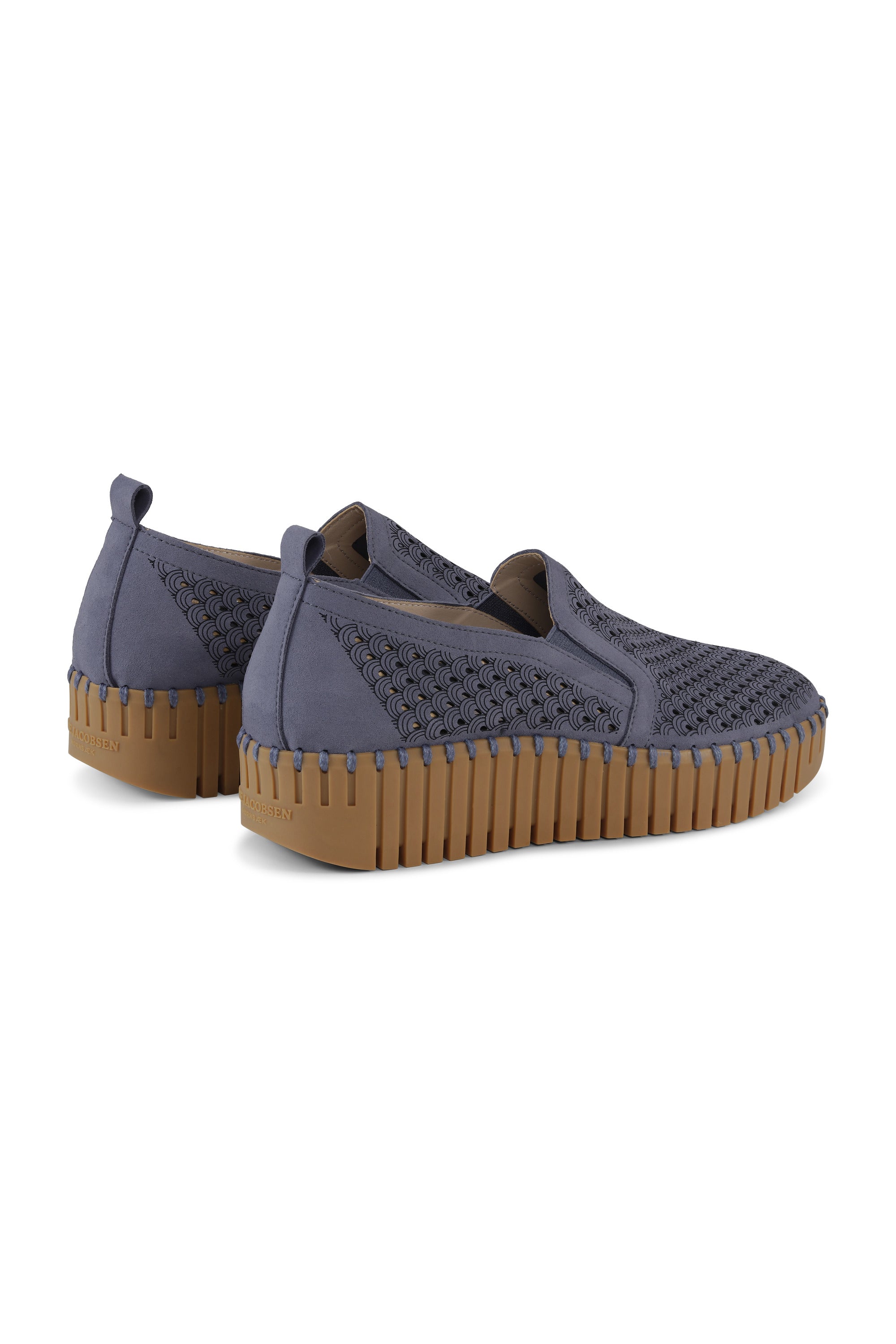 SHOE | TULIP WEDGE SLIP-ON: OMBRE BLUE/MOCCA-Socks & Footwear-ILSE JACOBSEN-Coriander
