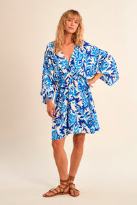 SHORT DRESS | FLARED SLEEVE-Dress-MOLLY BRACKEN-Coriander