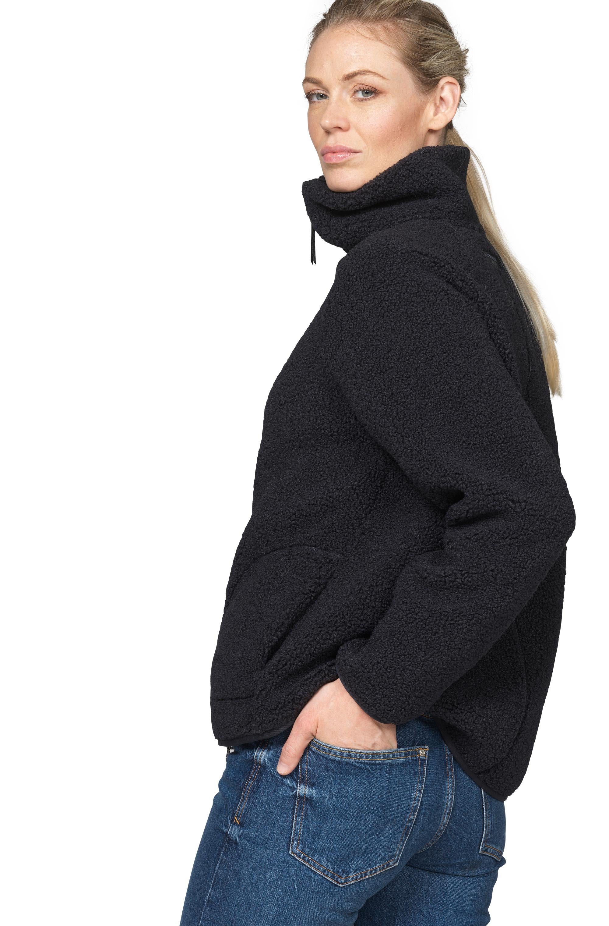 SHORT JACKET | BONDED PILE with ZIPPER-Jackets & Sweaters-ILSE JACOBSEN-Coriander