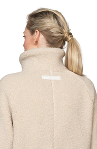 SHORT JACKET | BONDED PILE with ZIPPER-Jackets & Sweaters-ILSE JACOBSEN-Coriander