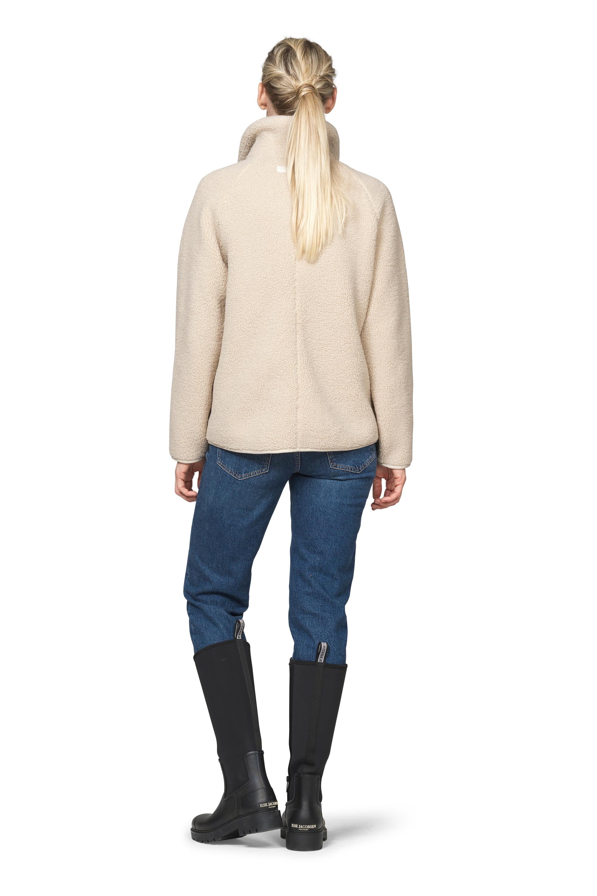 SHORT JACKET | BONDED PILE with ZIPPER-Jackets & Sweaters-ILSE JACOBSEN-Coriander