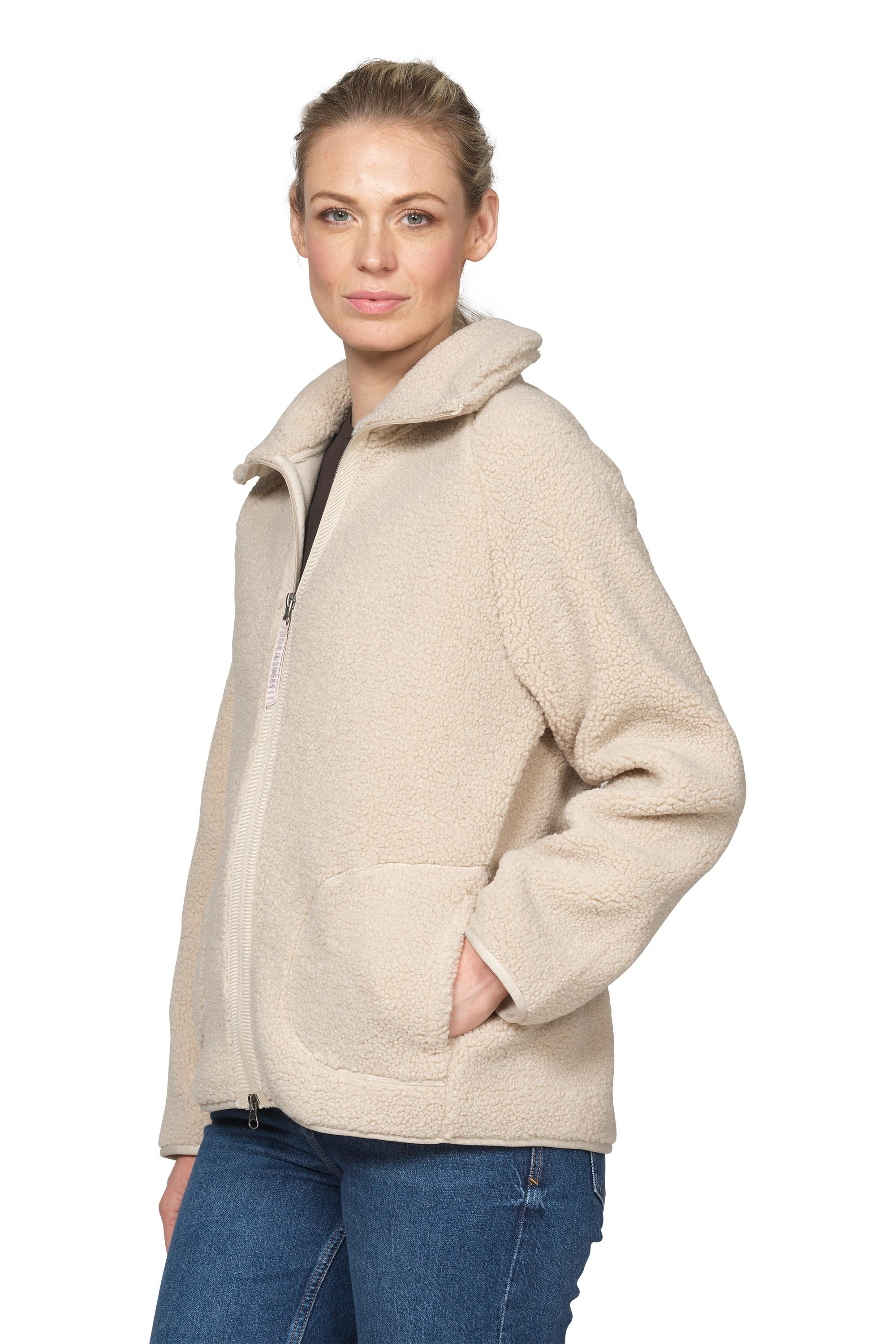 SHORT JACKET | BONDED PILE with ZIPPER-Jackets & Sweaters-ILSE JACOBSEN-Coriander