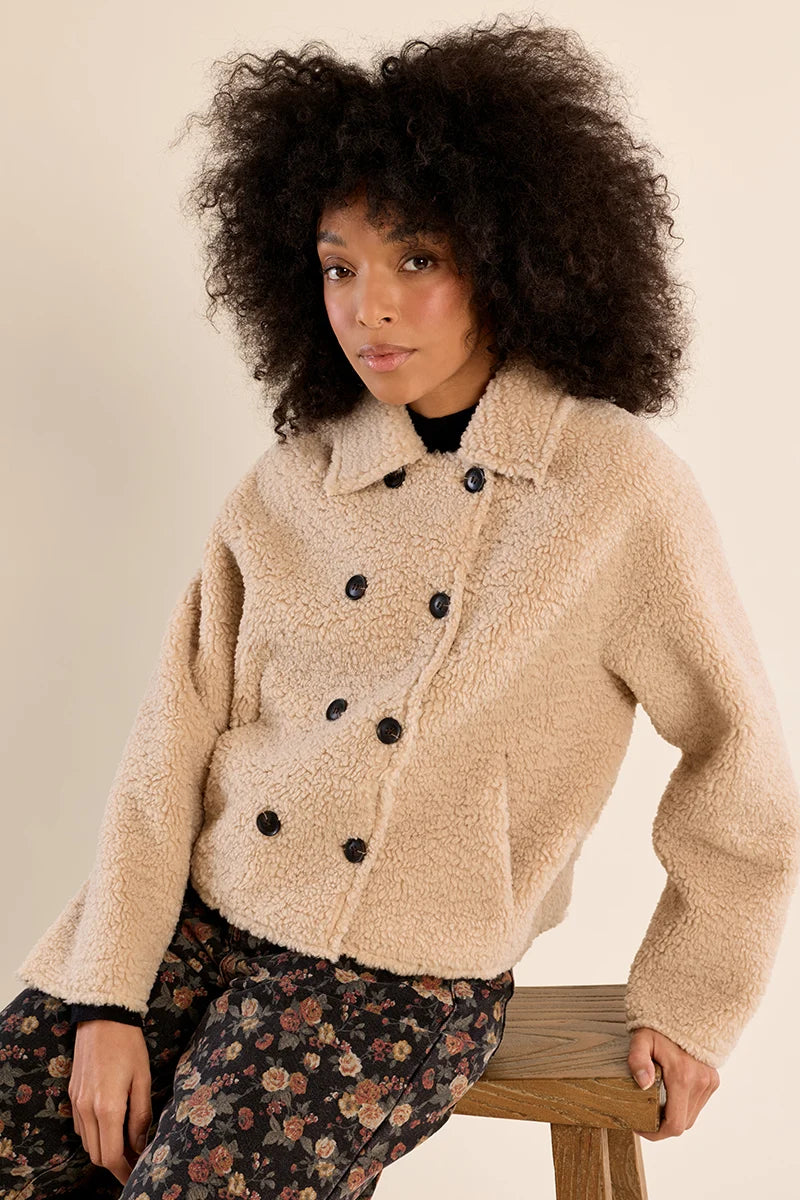 SHORT JACKET | FAUX SHEEPSKIN