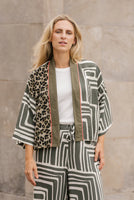 SHORT KIMONO CARDI | WILLOW-Jackets & Sweaters-SHANNON PASSERO-ONE-ADVENTURE ANIMAL PRN-Coriander