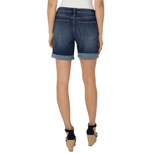 SHORT | MARLEY GIRLFRIEND W/ROLL CUFF HEM-Denim-LIVERPOOL-Coriander