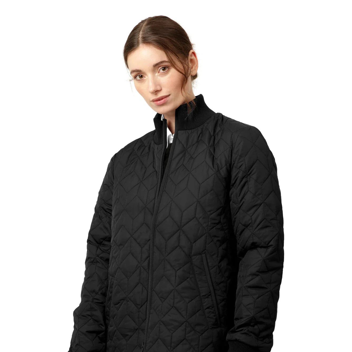 SHORT QUILTED JACKET-Jackets & Coats-ILSE JACOBSEN-38-BLACK 001-Coriander