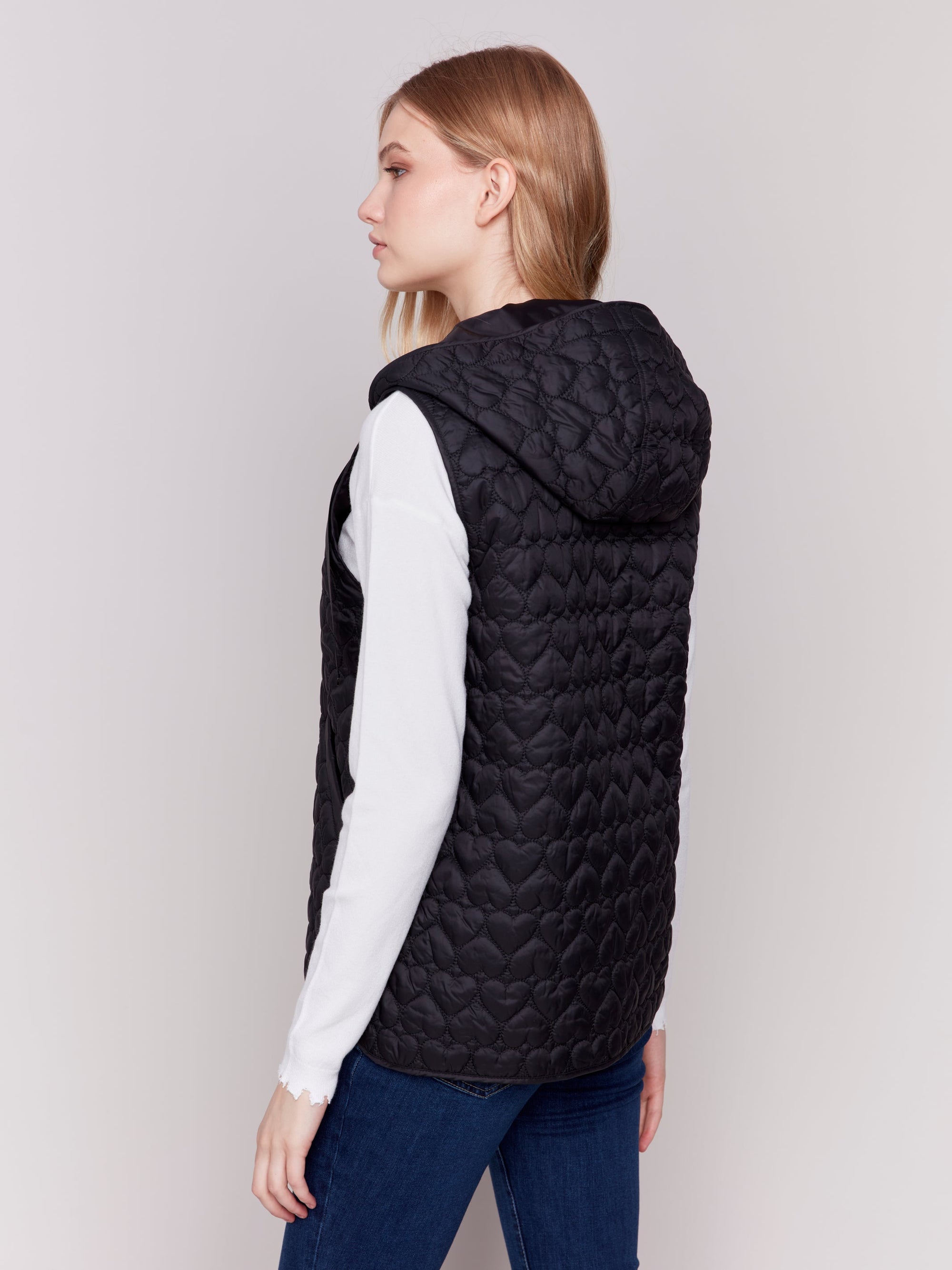 SHORT QUILTED VEST-Jackets & Sweaters-CHARLIE B-Coriander