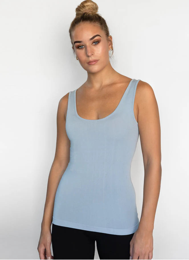 SHORT TANK-Top-CEST MOI-ONE-LIGHT BLUE-Coriander