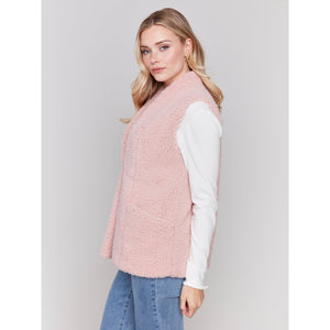 SHORT VEST | FAUX FUR-Jackets & Sweaters-CHARLIE B-Coriander