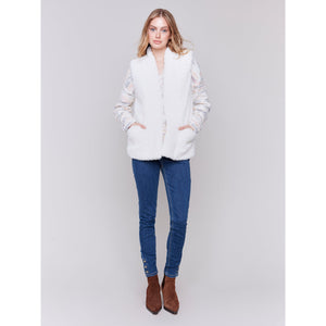 SHORT VEST | FAUX FUR-Jackets & Sweaters-CHARLIE B-Coriander