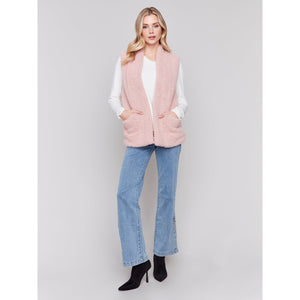 SHORT VEST | FAUX FUR-Jackets & Sweaters-CHARLIE B-Coriander