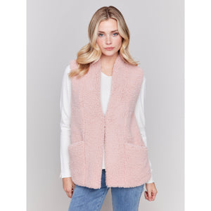 SHORT VEST | FAUX FUR-Jackets & Sweaters-CHARLIE B-XSMALL-QUARTZ-Coriander
