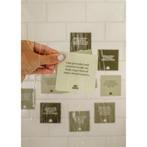 SHOWER AFFIRMATION CARDS | GROUNDING-Lotions & Potions-JAX KELLY-Coriander