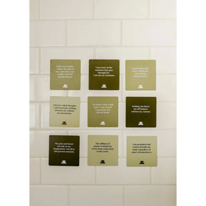 SHOWER AFFIRMATION CARDS | GROUNDING-Lotions & Potions-JAX KELLY-Coriander