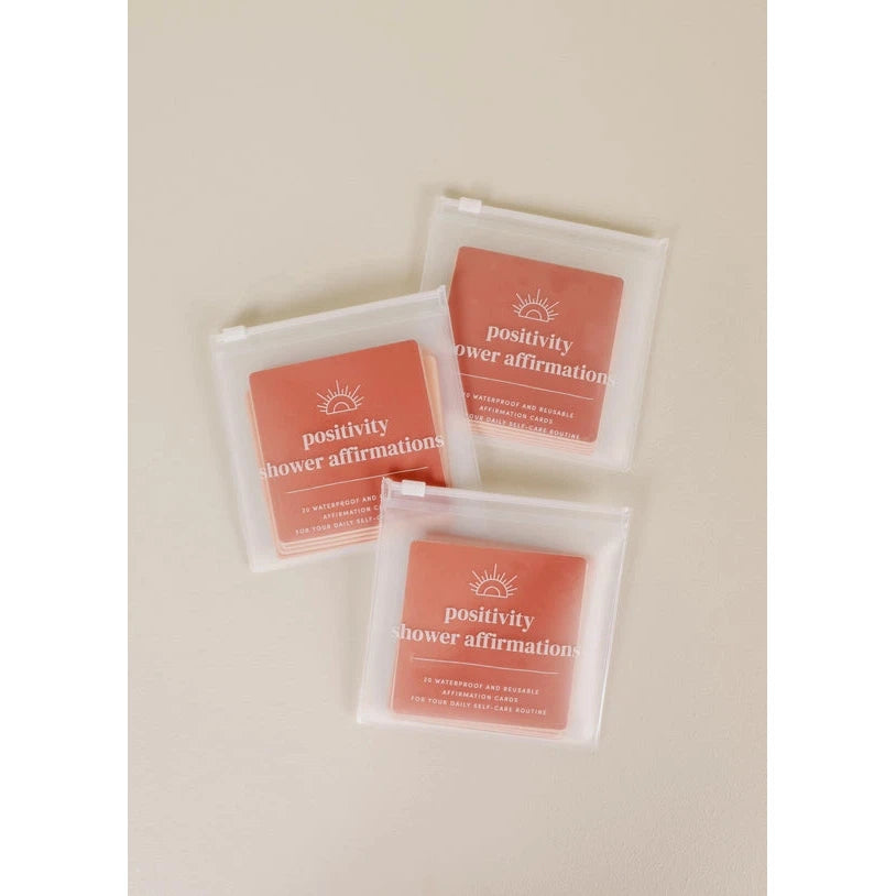 SHOWER AFFIRMATION CARDS | POSITIVE-Gifts-JAX KELLY-Coriander