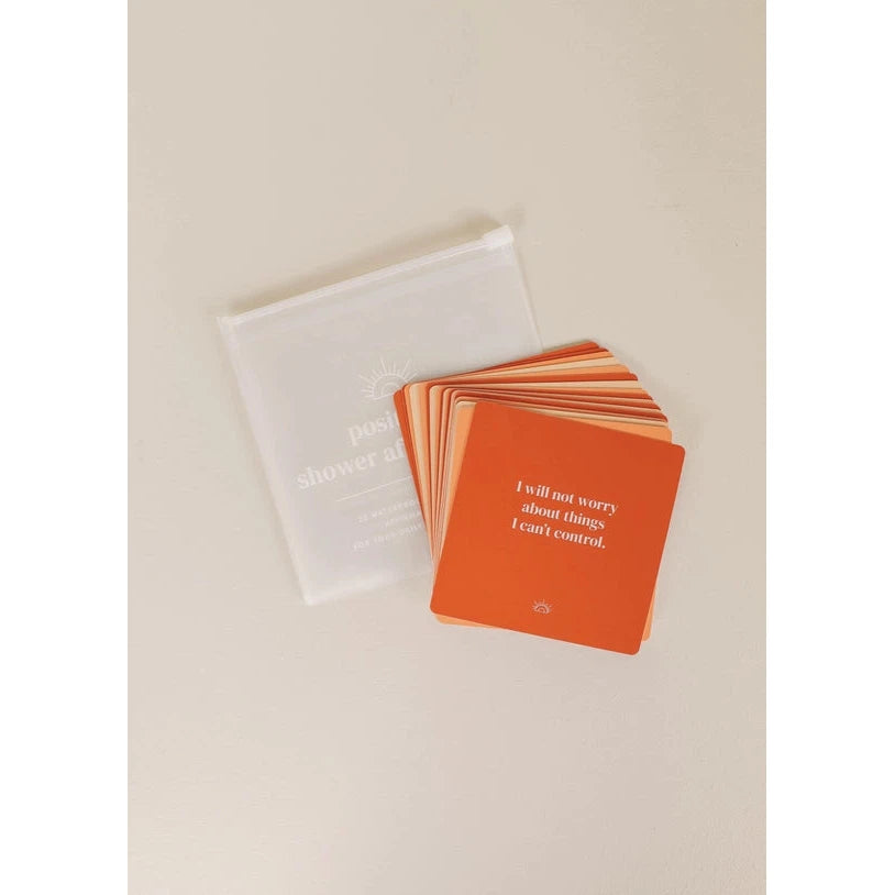 SHOWER AFFIRMATION CARDS | POSITIVE-Gifts-JAX KELLY-Coriander