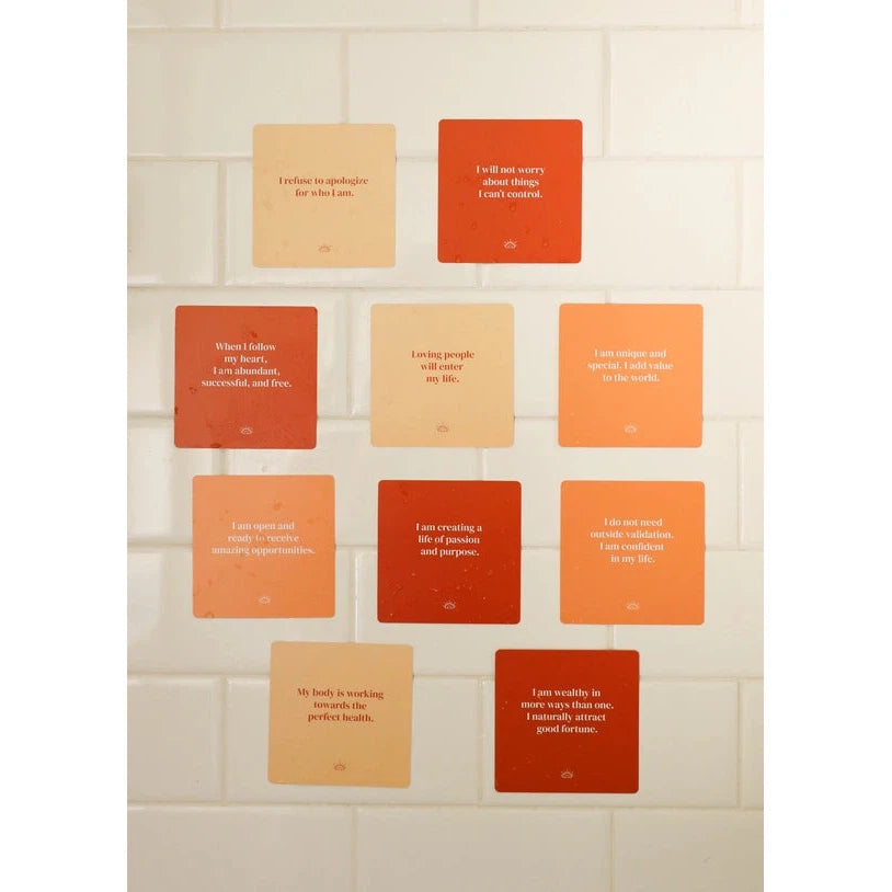 SHOWER AFFIRMATION CARDS | POSITIVE-Gifts-JAX KELLY-Coriander