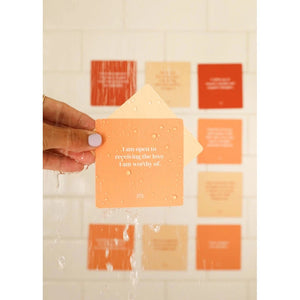 SHOWER AFFIRMATION CARDS | POSITIVE-Gifts-JAX KELLY-Coriander