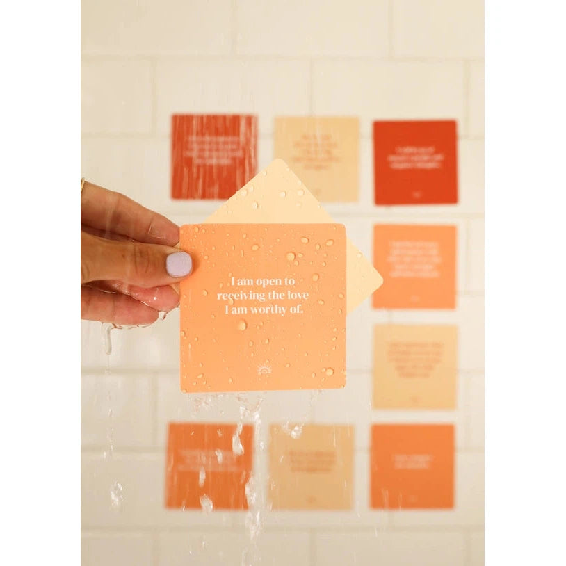 SHOWER AFFIRMATION CARDS | POSITIVE-Gifts-JAX KELLY-Coriander