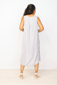 SIDE BUTTON DRESS-Dresses-HABITAT-Coriander