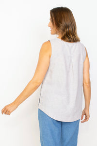 SIDE BUTTON TANK-Tops-HABITAT-Coriander