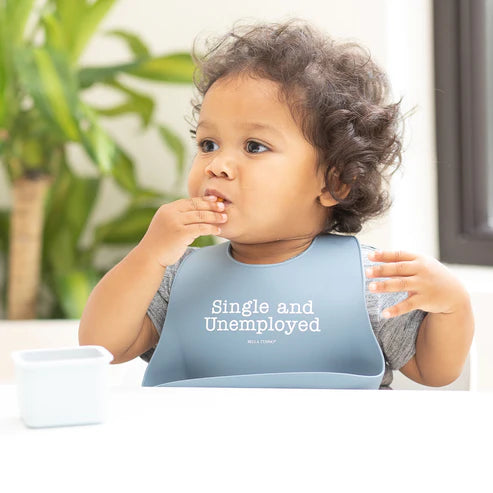 SINGLE AND UNEMPLOYED WONDER BIB | RAIN-Kids-BELLA TUNNO-Coriander