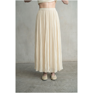 SKIRT | ELEGANT CRINKLED-Bottoms-ELLE GREY-Coriander