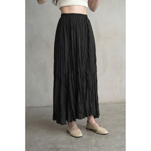 SKIRT | ELEGANT CRINKLED-Bottoms-ELLE GREY-Coriander