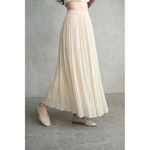 SKIRT | ELEGANT CRINKLED-Bottoms-ELLE GREY-Coriander