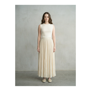 SKIRT | ELEGANT CRINKLED-Bottoms-ELLE GREY-SMALL-CREAM-Coriander