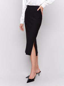 SKIRT | GUTSY CREPE-Skirts-CHARLIE B-2-Black-Coriander