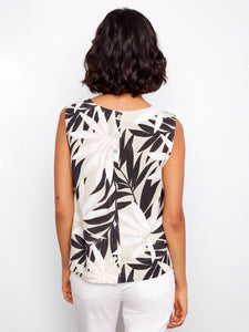 SLEEVELESS BLOUSE | BACK BUTTON DETAIL-Top-CHARLIE B-Coriander