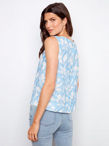 SLEEVELESS BLOUSE | BACK BUTTON DETAIL-Top-CHARLIE B-Coriander